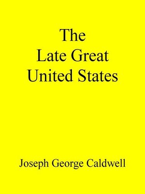 cover image of The Late Great United States